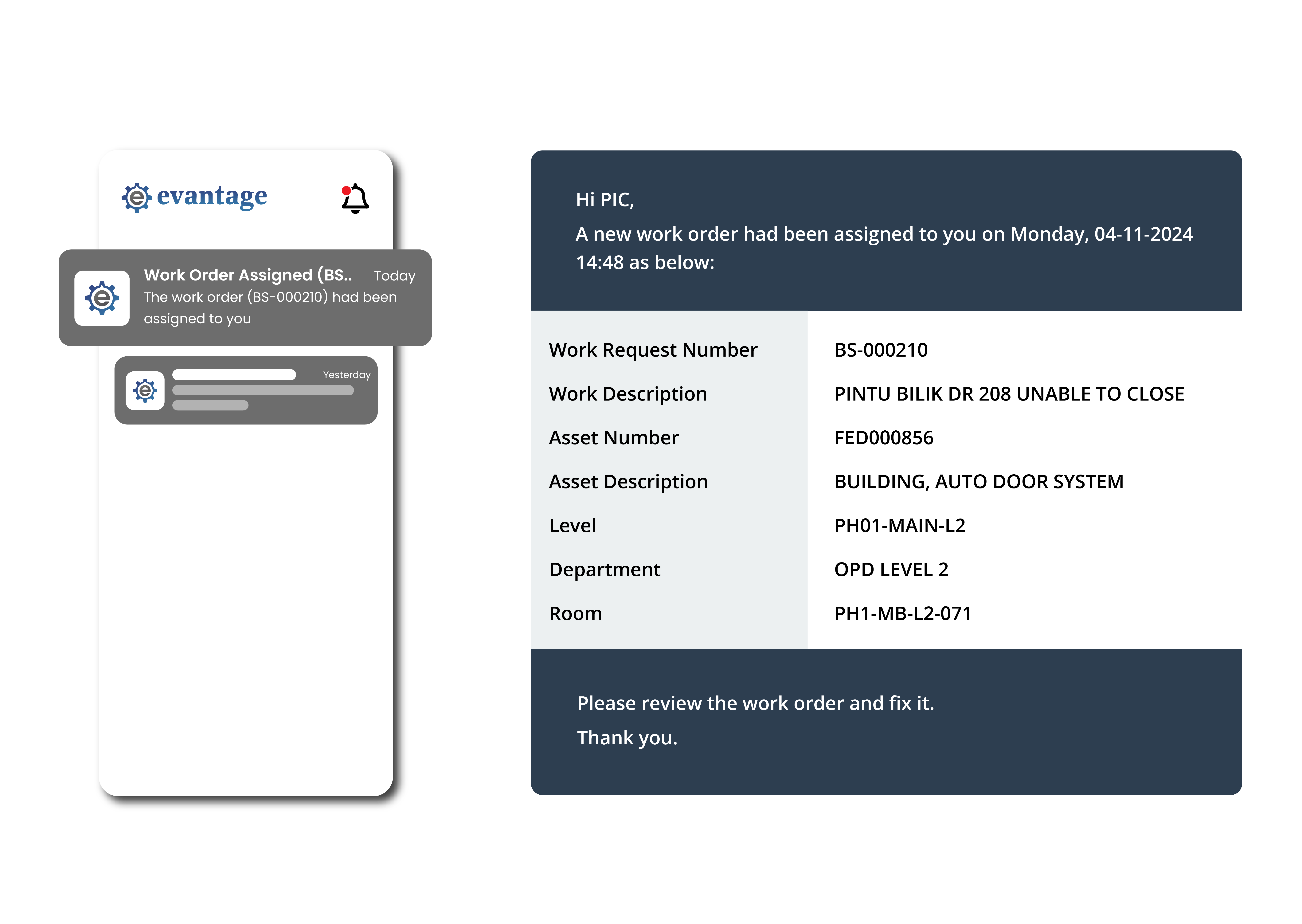CMMS Maintenance Alerts and Work Orders